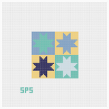 Mini Quilt Block - Seaglass