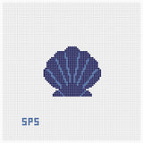 Seashell - Navy Blue