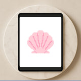 Digital Chart Seashell - Flamingo Pink