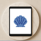 Digital Chart Seashell - Harbor Blue